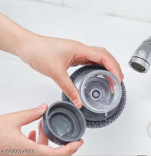 Kitchen Cleaning Combo – 3-in-1 Soap Dispenser + Soap Dispensing Palm Brush | Complete Sink Cleaning Kit